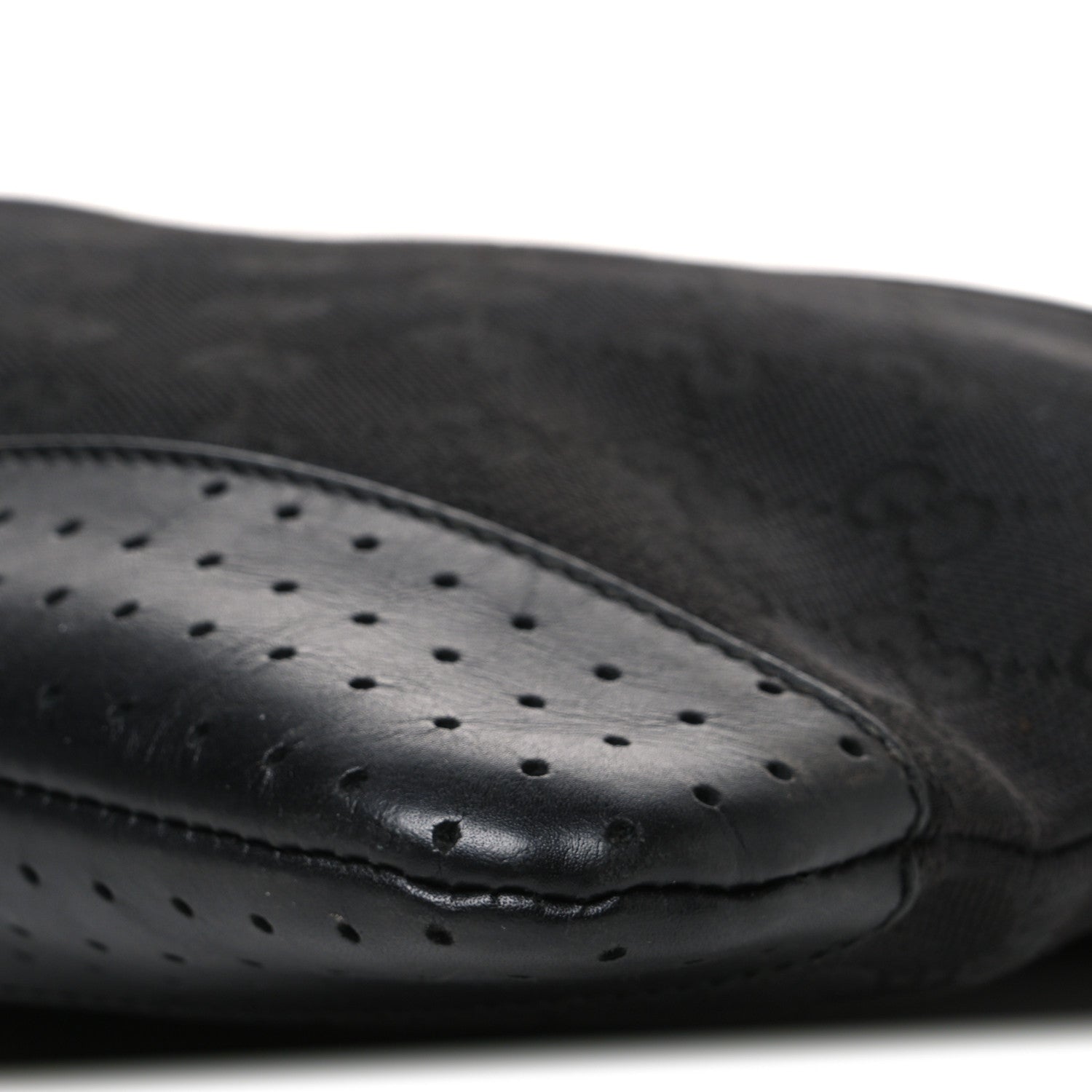 Gucci Monogram Calfskin Perforated Medium Flat Messenger Bag Black 9 of 10