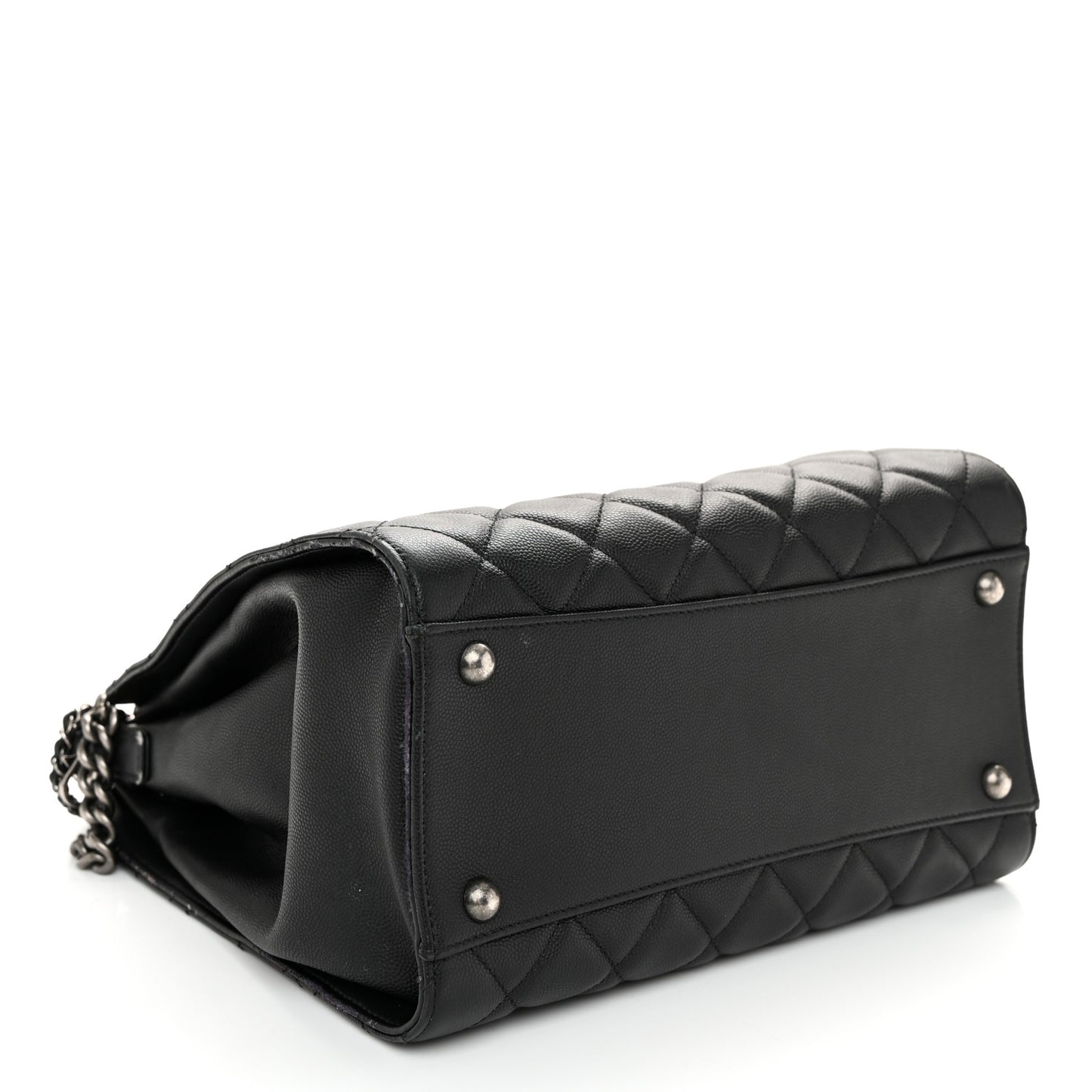 Caviar Quilted Medium CC Bucket Bag Black