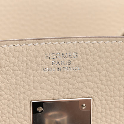 Hermes Taurillon Clemence Birkin 30 Craie 6 of 10