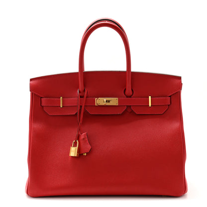 Hermes Epsom Birkin 35 Rouge Casaque 1 of 13