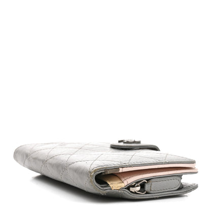 Chanel Metallic Aged Calfskin Quilted Palette Flap Wallet Silver 4 of 9