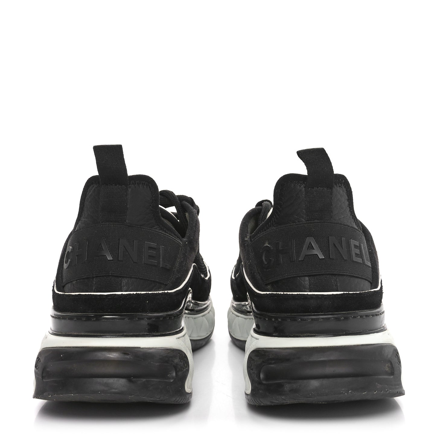 Velvet Calfskin CC Sneakers 39 Black