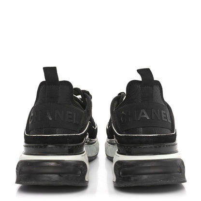 Chanel Velvet Calfskin CC Sneakers 39 Black 6 of 8