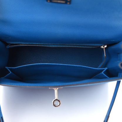 Hermes Epsom Kelly Sellier 25 Bleu Zanzibar 5 of 10
