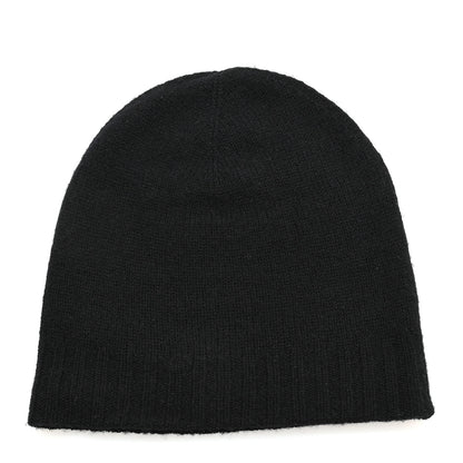 Chanel Cashmere CC Beanie Hat Black 3 of 6