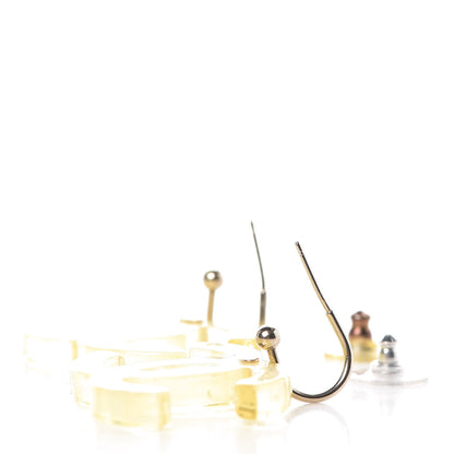 Chanel Resin CC Earrings Transparent 4 of 5