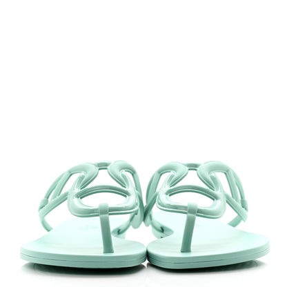 Hermes Rubber Womens Egerie Sandals 40 Vert Embrun 2 of 9
