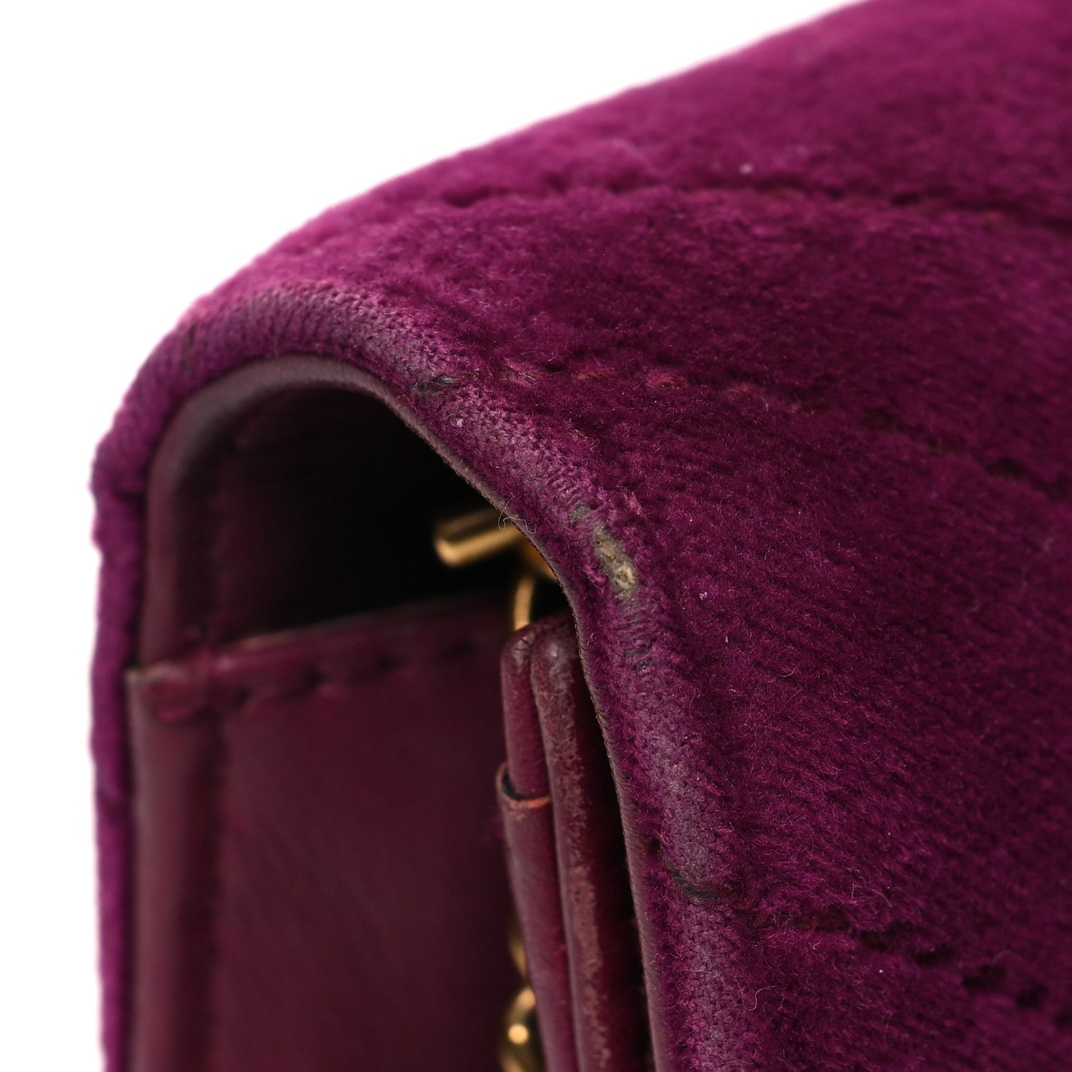 Gucci Velvet Matelasse GG Marmont Mini Bag Fuchsia Violet Cyclamen 14 of 14