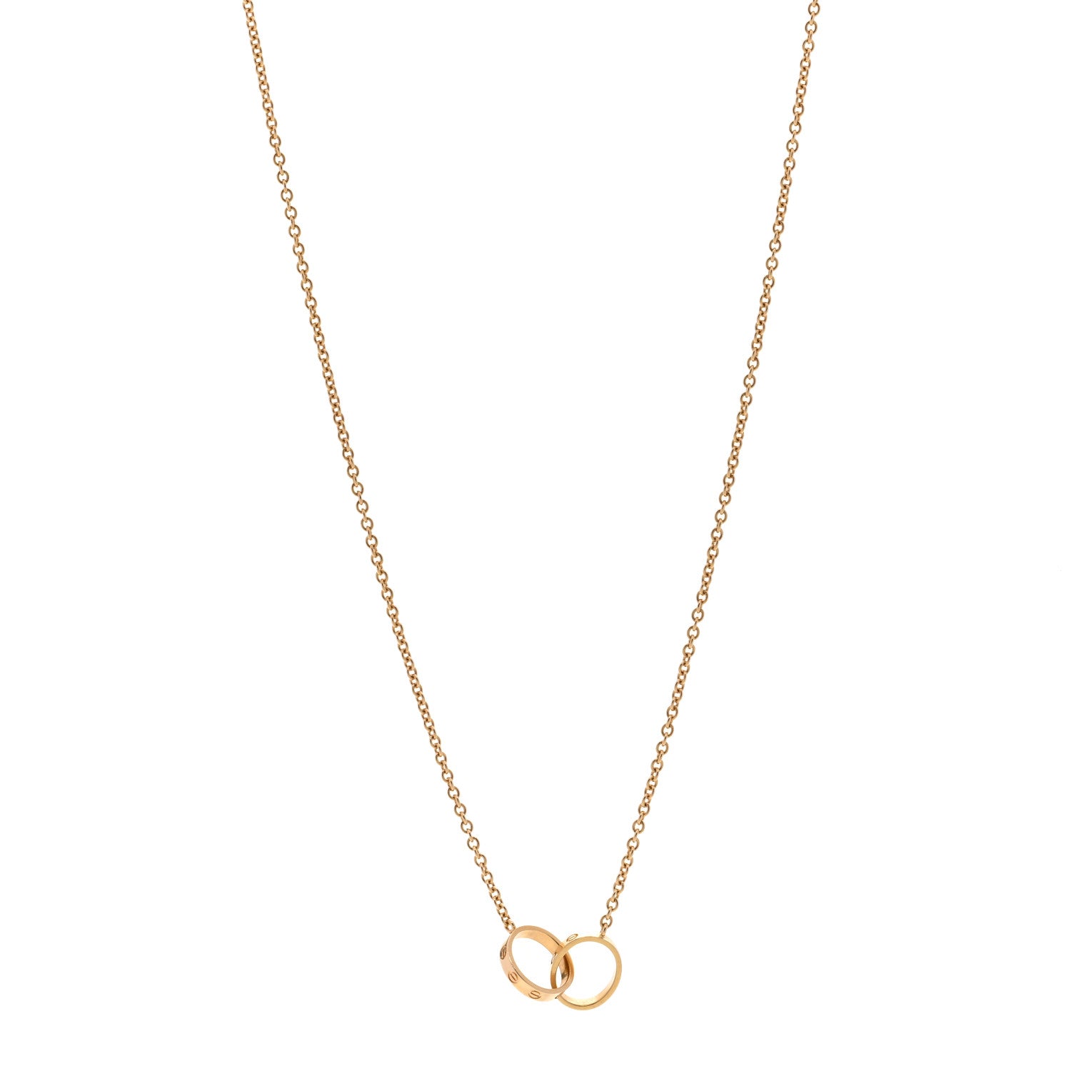 Cartier 18K Yellow Gold Interlocking LOVE Necklace 1 of 5