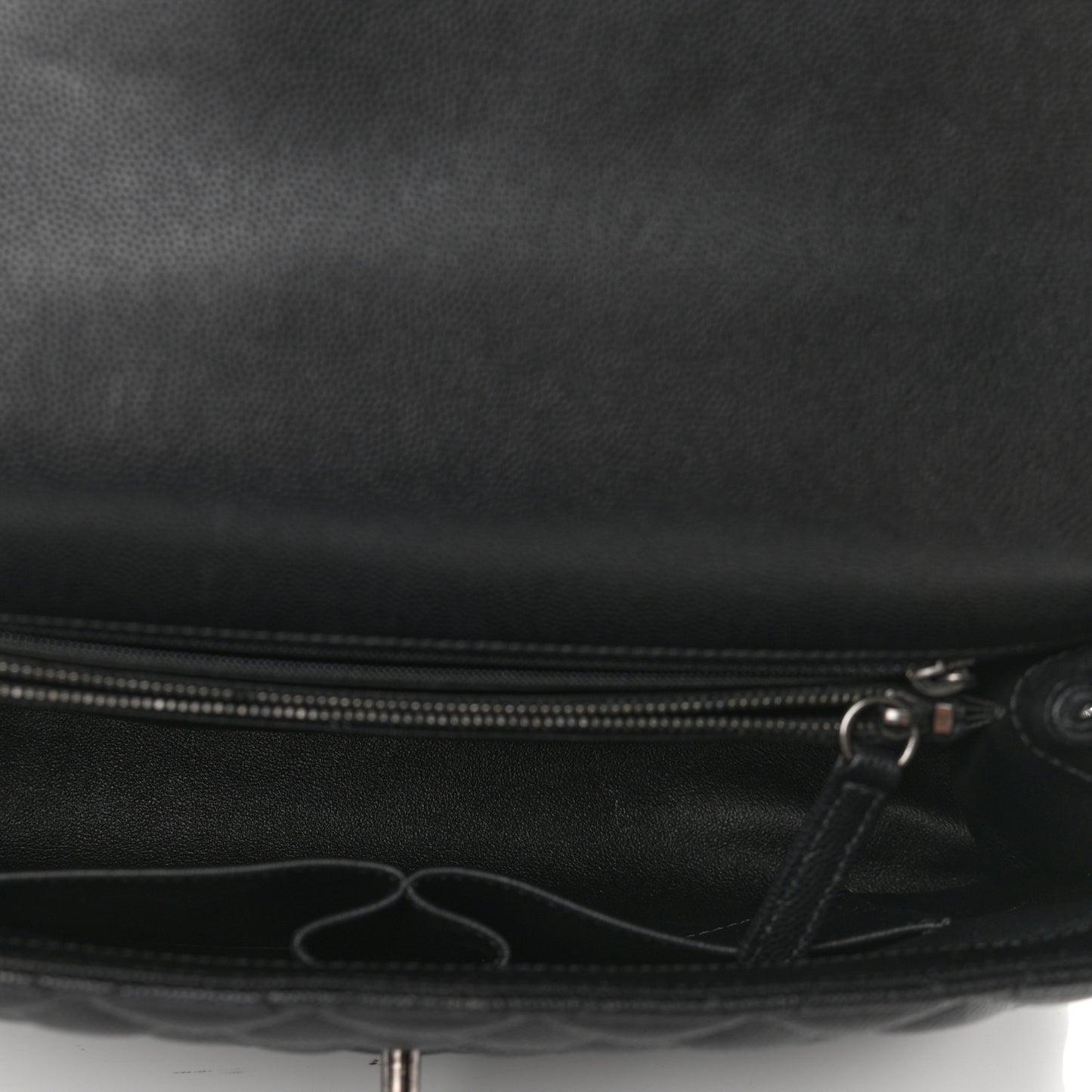 Caviar Quilted Medium Coco Handle Flap Black