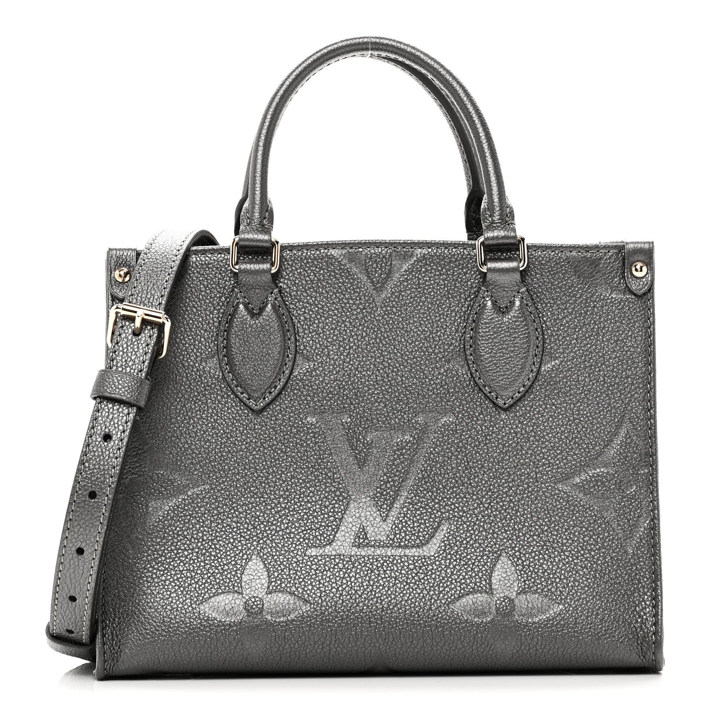 Metallic Empreinte Monogram Giant Onthego PM Gun Metal