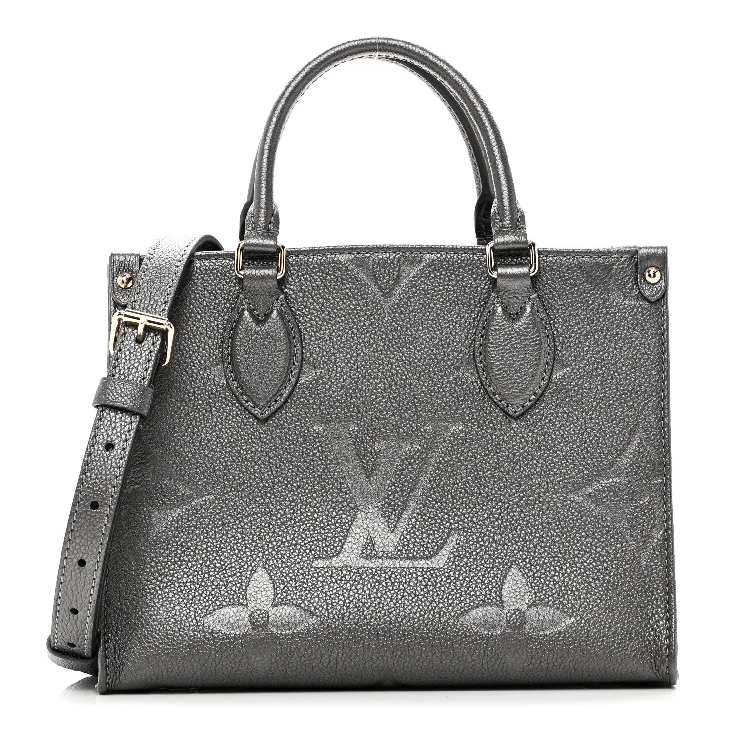 Louis Vuitton Metallic Empreinte Monogram Giant Onthego PM Gun Metal 1 of 9