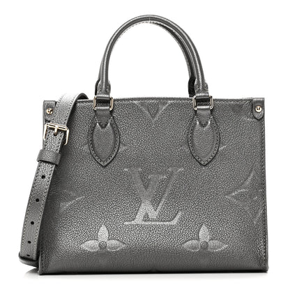 Louis Vuitton Metallic Empreinte Monogram Giant Onthego PM Gun Metal 1 of 9