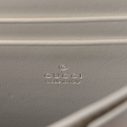 Gucci Calfskin Matelasse GG Marmont Chain Wallet Mystic White 6 of 10