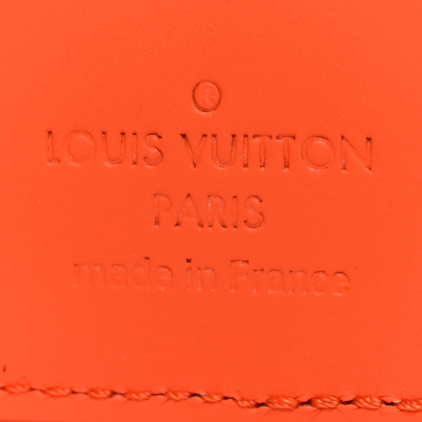 Grained Calfskin Aerogram Pocket Organizer Orange