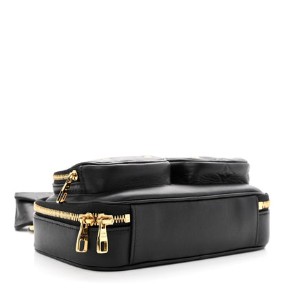Louis Vuitton Calfskin Monogram Embossed Utility Crossbody Black 4 of 10