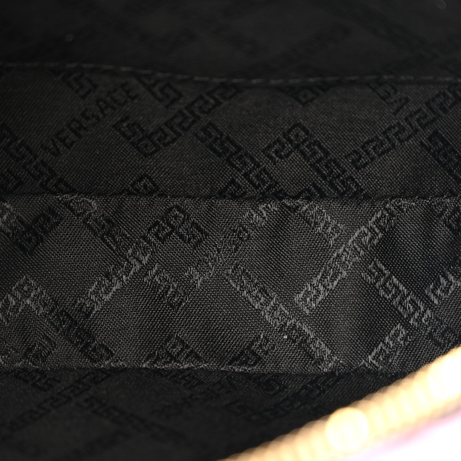 Versace Coated Canvas La Greca Signature Shoulder Bag Candy Black 5 of 12