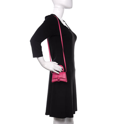 Balenciaga Grained Calfskin Tonal B Hourglass Top Handle Bag Mini Fuchsia 2 of 10