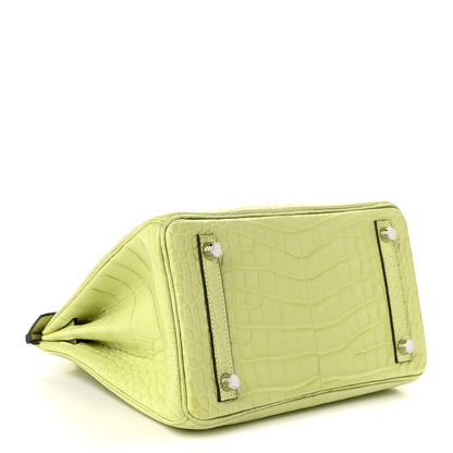 Hermes Matte Alligator Birkin 25 Jaune Bourgeon 4 of 10