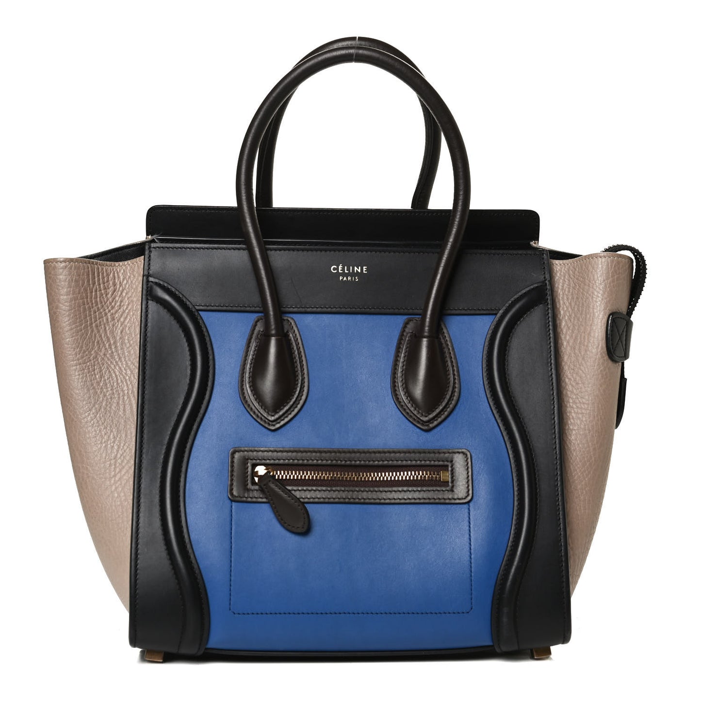 Elephant Calfskin Micro Tri-Color Luggage Indigo