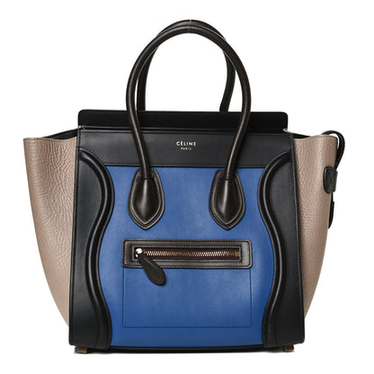 Celine Elephant Calfskin Micro Tri-Color Luggage Indigo 1 of 13