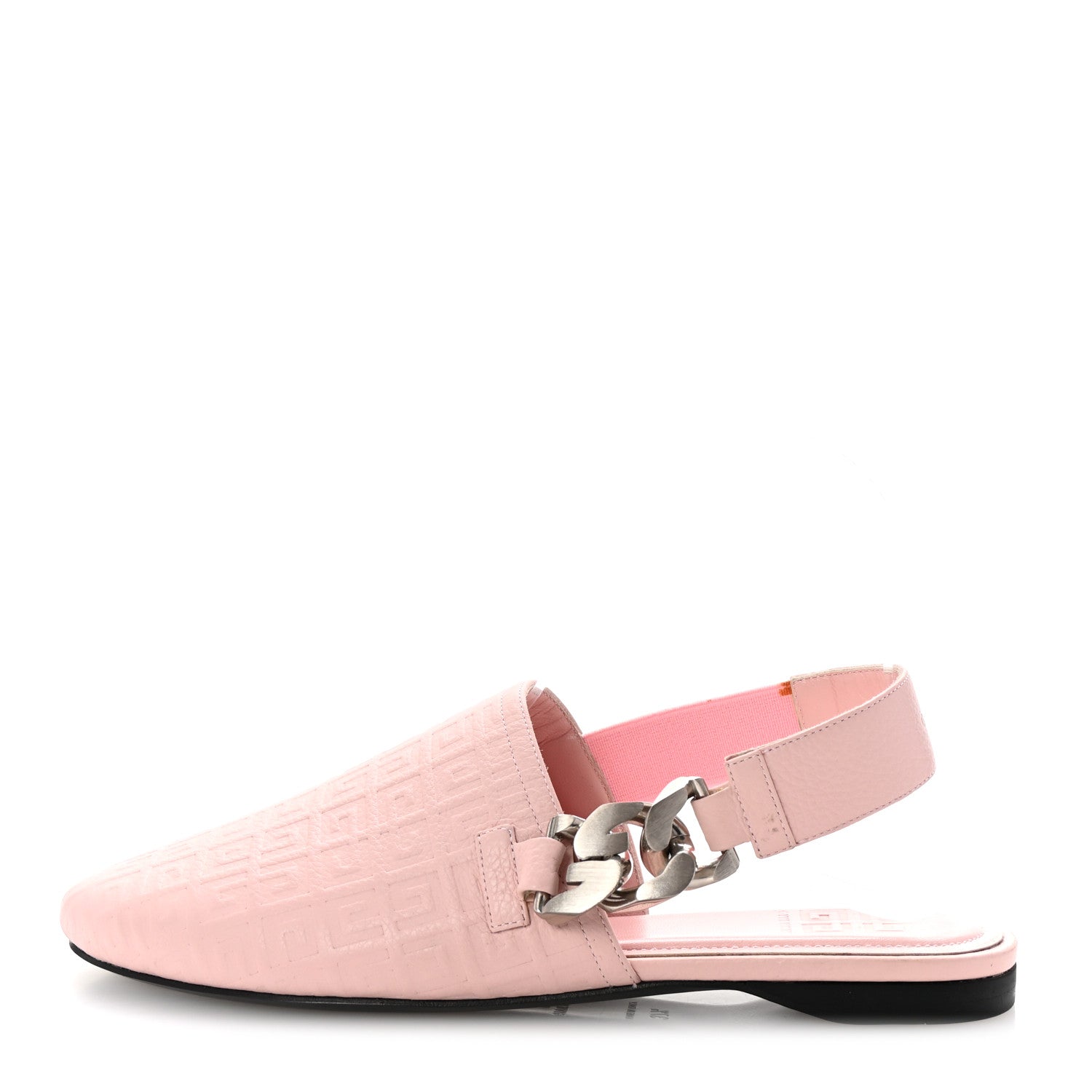 Givenchy Calfskin G Chain Slingback Mules 37.5 Blush Pink 1 of 10