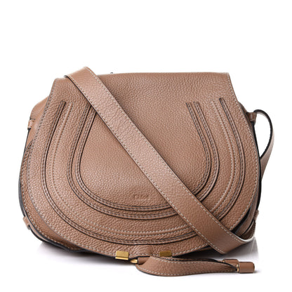 Chloe Calfskin Medium Marcie Round Crossbody Bag Nut 1 of 12