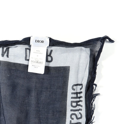 Christian Dior Cotton Fringe Tie & Dior Sarong Blue Denim 2 of 2