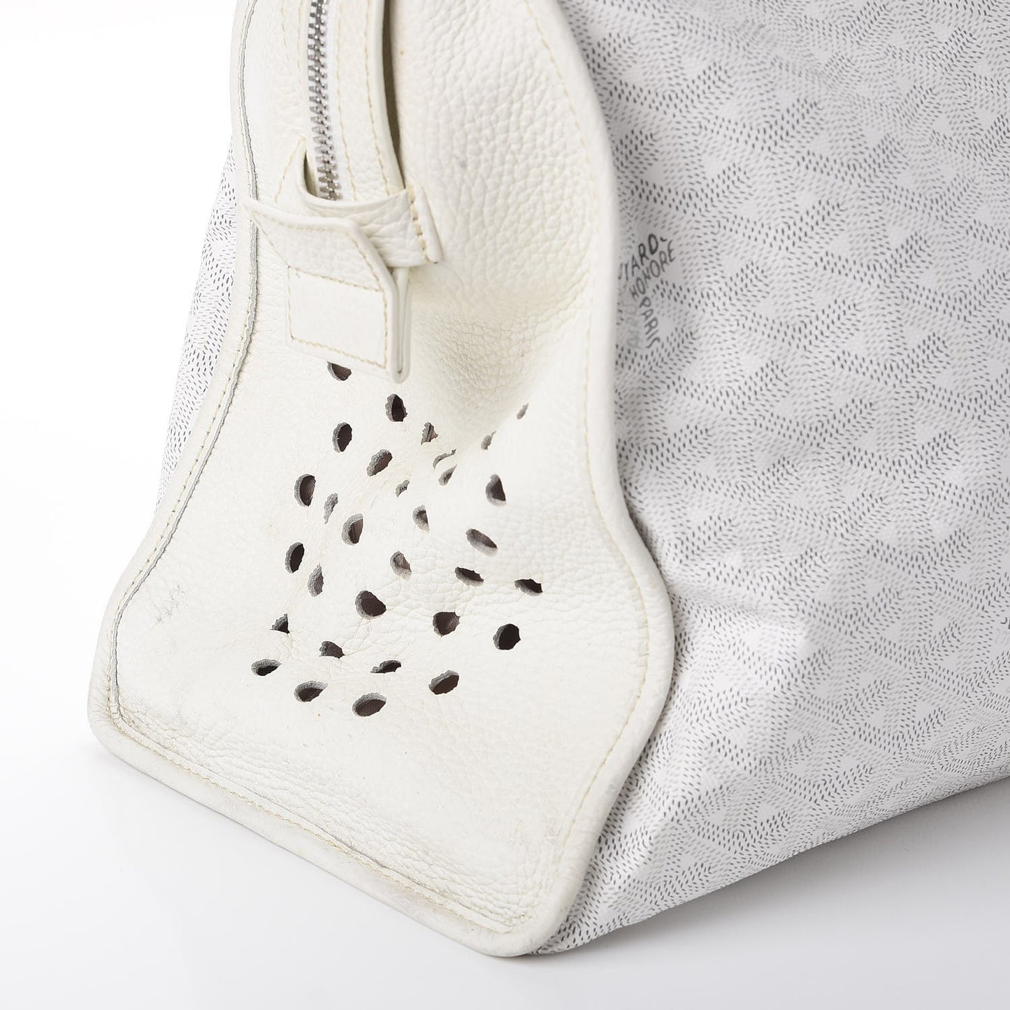 Goyardine Sac Hardy Pet Carrier PM White
