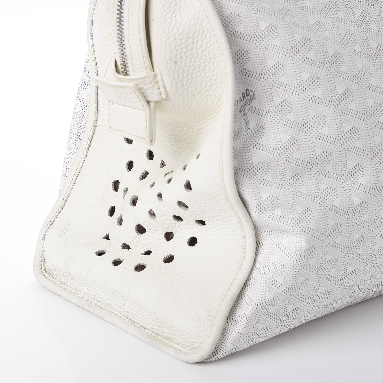Goyard Goyardine Sac Hardy Pet Carrier PM White 10 of 16