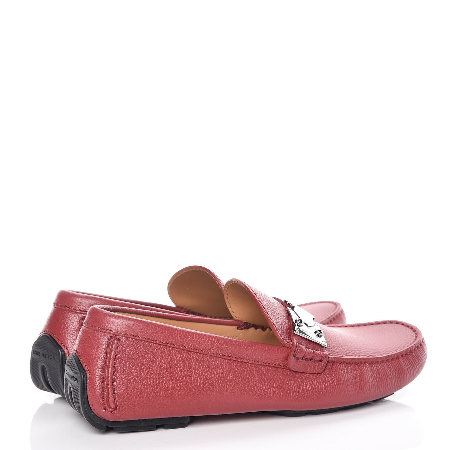 Calfskin Racetrack Moccasin Loafers 8 Rouge