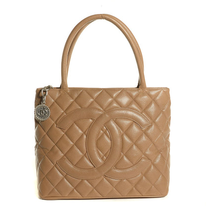 Chanel Caviar Quilted Medallion Tote Beige 1 of 7