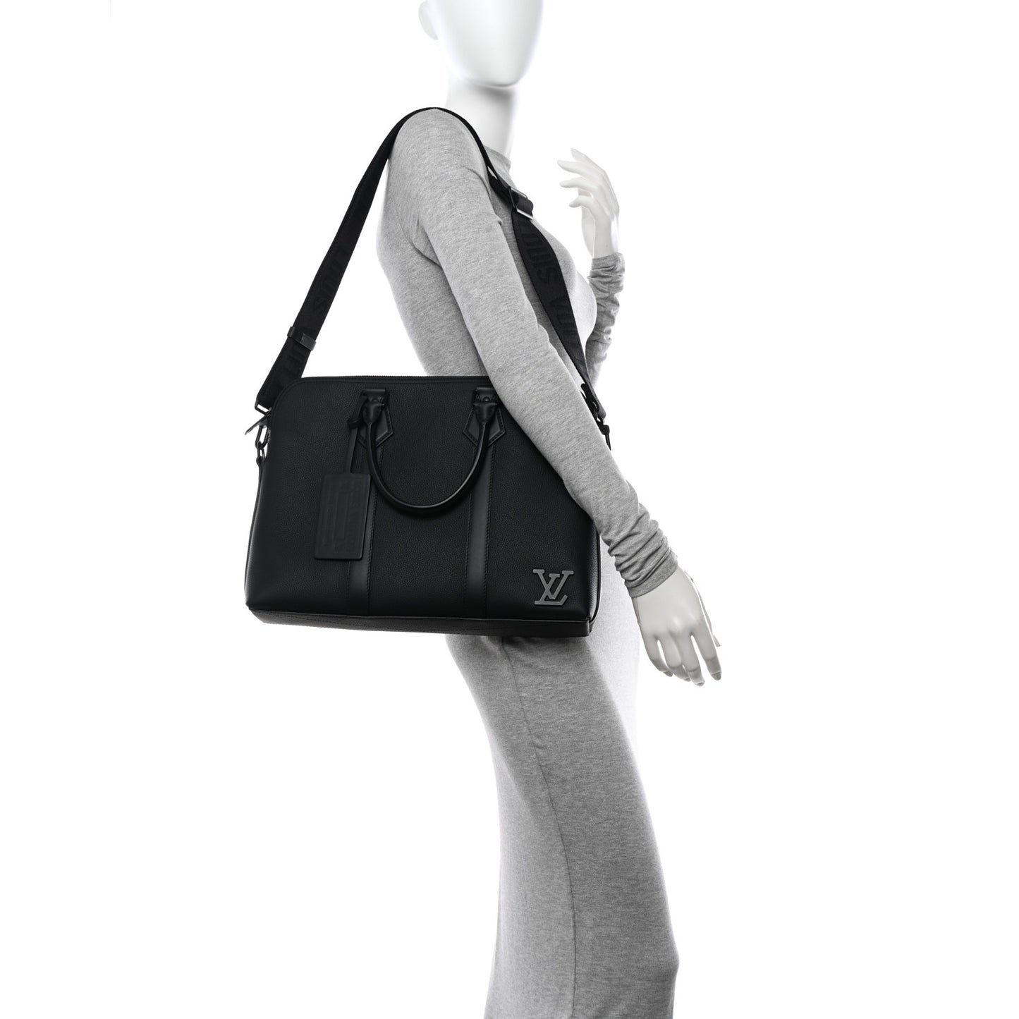 Calfskin Aerogram Takeoff Briefcase Black