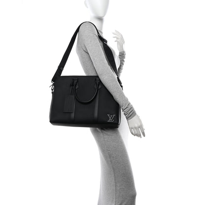 Louis Vuitton Calfskin Aerogram Takeoff Briefcase Black 2 of 11