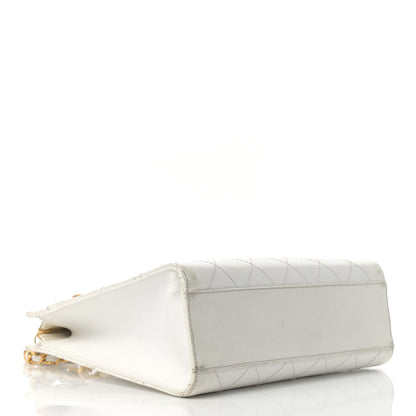 Chanel Caviar Stitched Shoulder Bag White 4 of 27