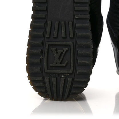 Louis Vuitton Suede Monogram Run Away Sneakers 38.5 Black 7 of 9