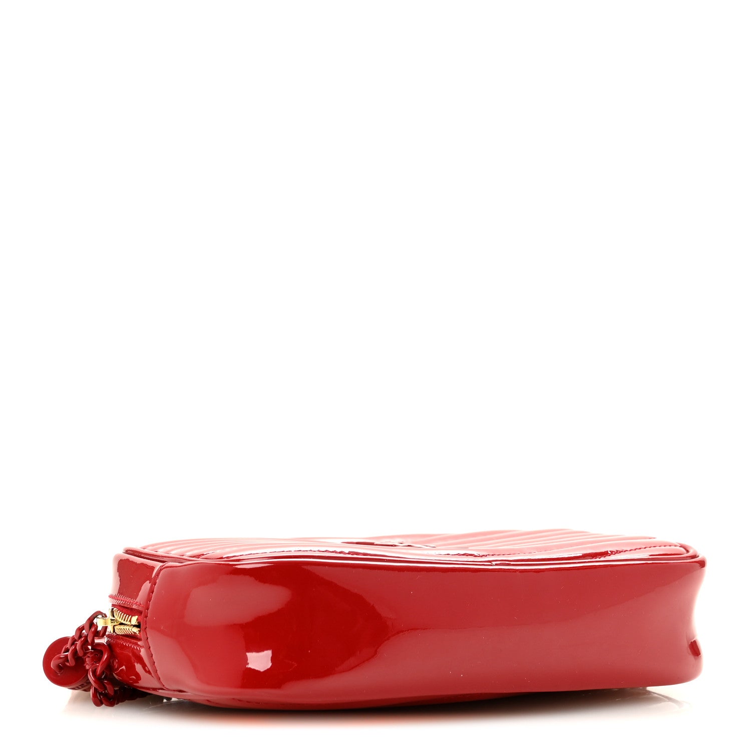 Saint Laurent Patent Calfskin Matelasse Monogram Mini Lou Camera Bag Eros Red 4 of 12