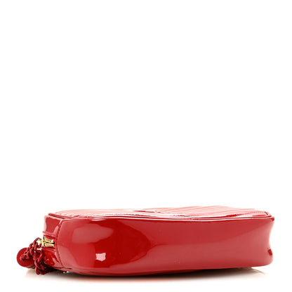 Saint Laurent Patent Calfskin Matelasse Monogram Mini Lou Camera Bag Eros Red 4 of 12