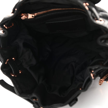 Alexander Wang Lambskin Marti Backpack Washed Black Rose Gold Hardware 4 of 8