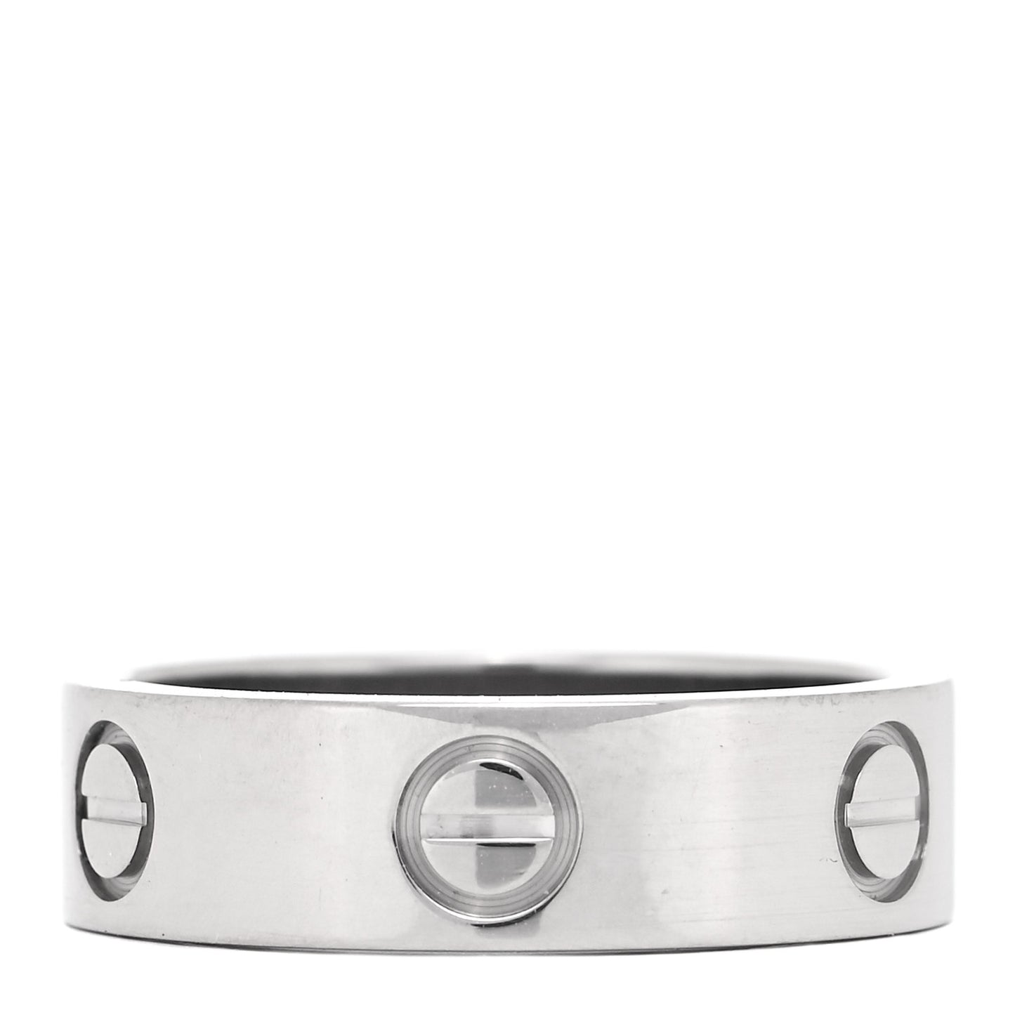 18K White Gold 5.5mm LOVE Ring 53 6.5