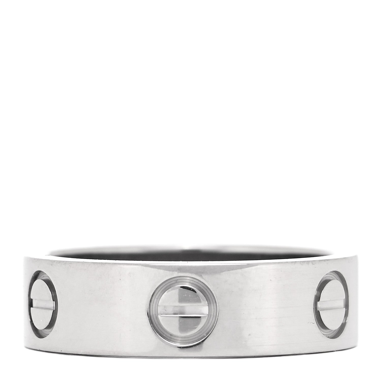 Cartier 18K White Gold 5.5mm LOVE Ring 53 6.5 2 of 8