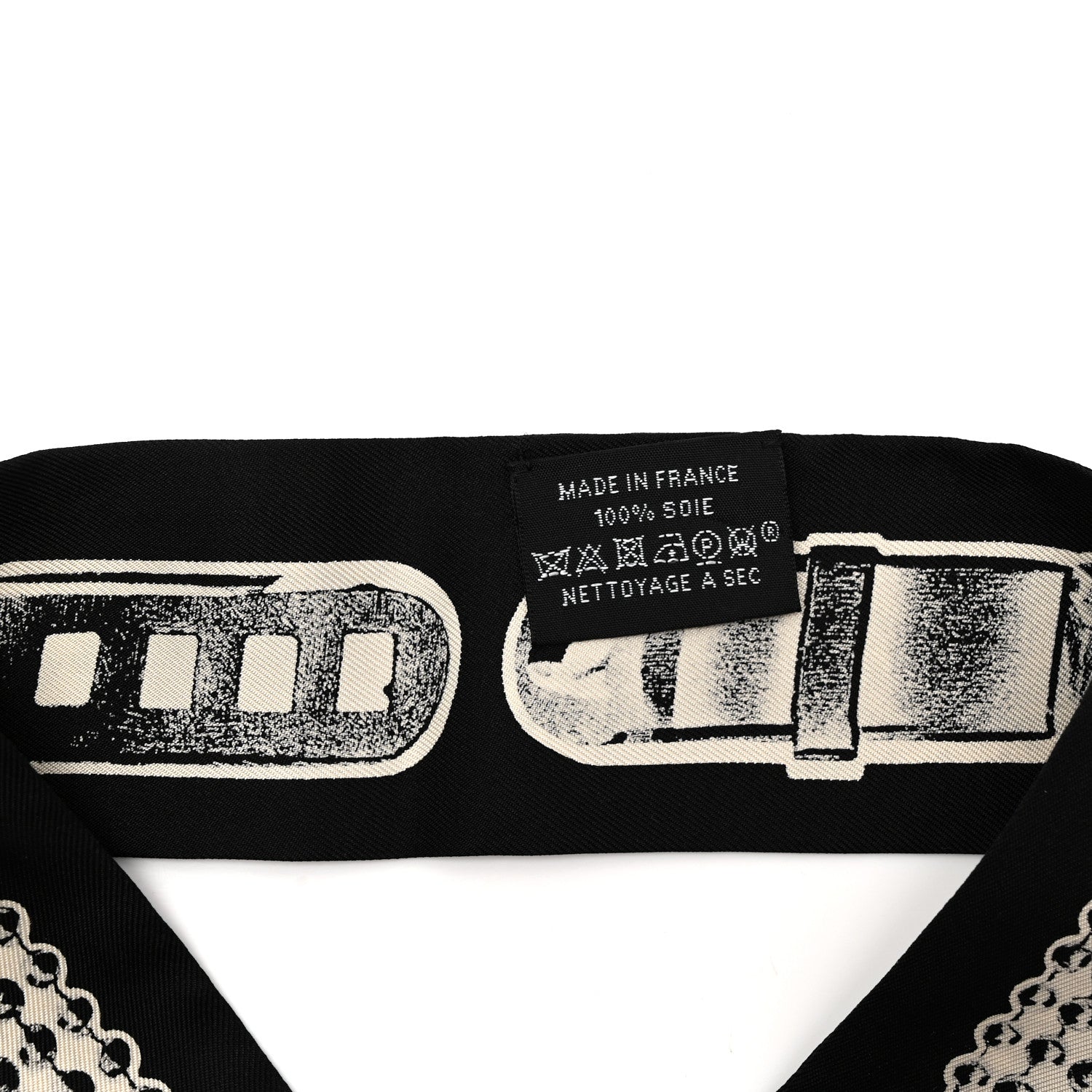 Hermes Silk Le Tresor De Medor Twilly Black White 4 of 4