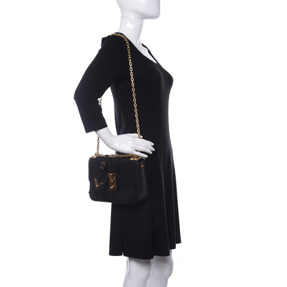 Valentino Garavani Grained Calfskin B-Rockstud Flap Black 2 of 10