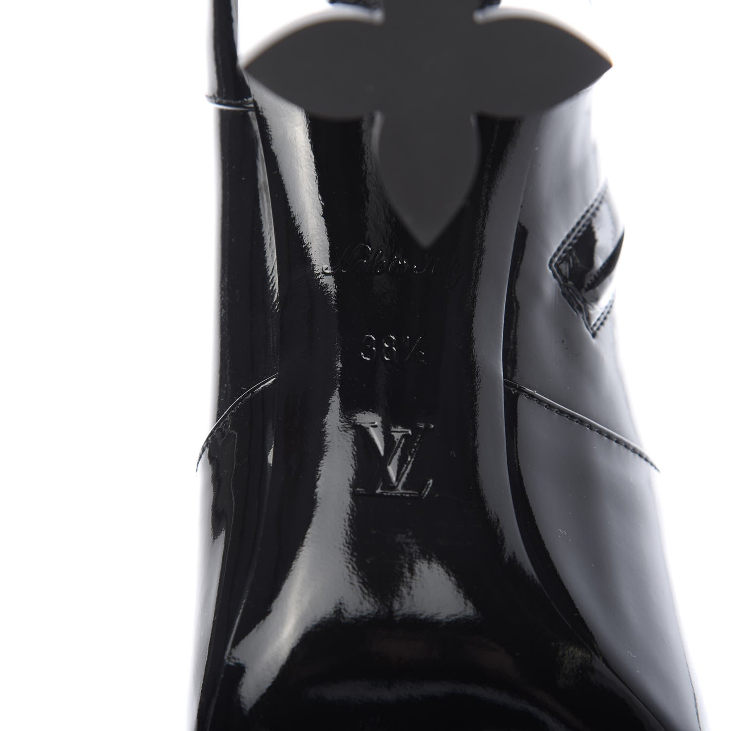 Louis Vuitton Patent Silhouette Ankle Boots 38.5 Black 6 of 6