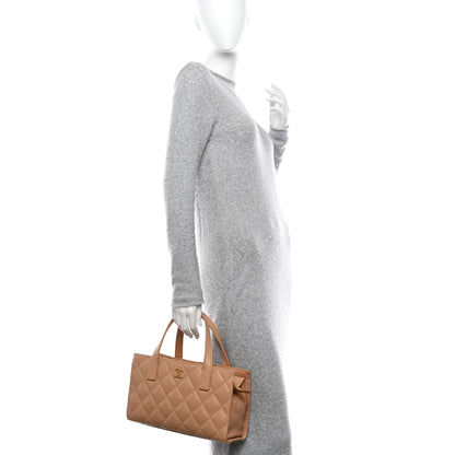 Chanel Calfskin Wild Stitch Small Tote Beige 2 of 16