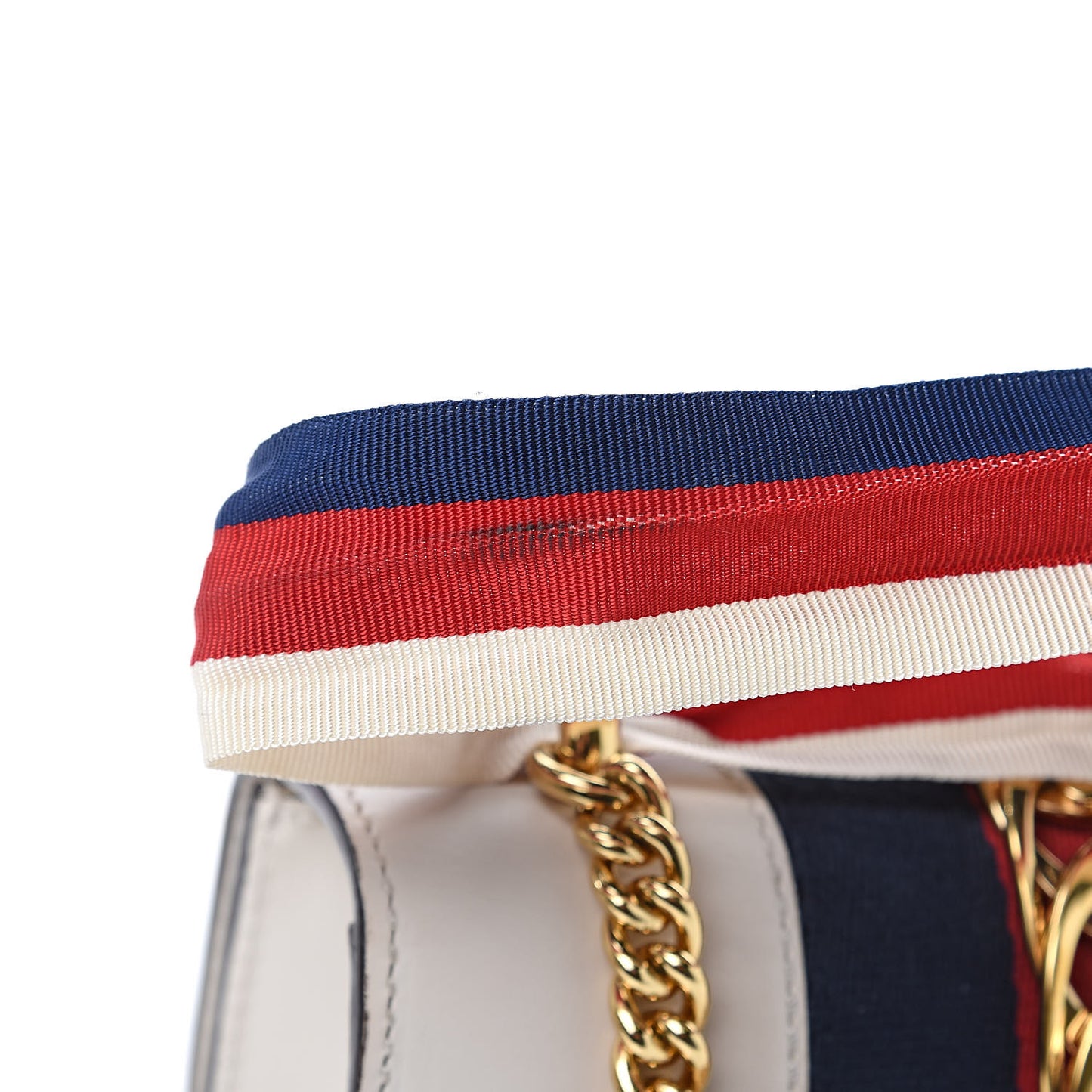Calfskin Mini Sylvie Chain Shoulder Bag White