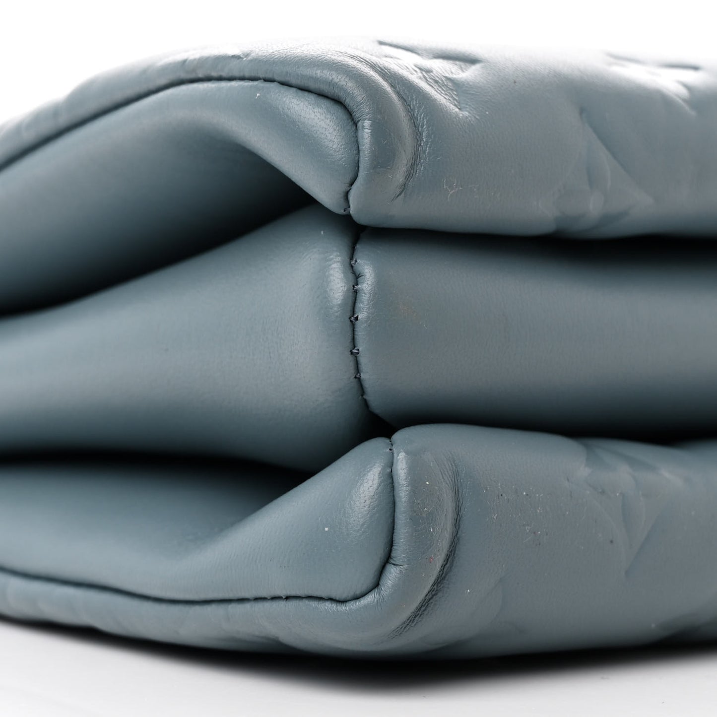 Lambskin Embossed Monogram Coussin Blue Glacier