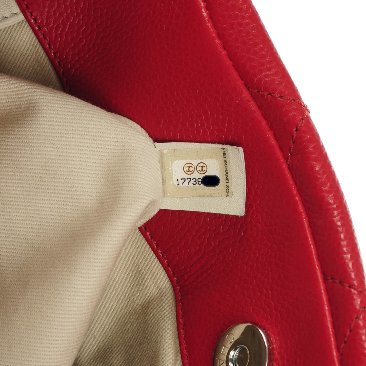 Chanel Soft Caviar Large Timeless CC Shopping Tote Red 7 of 7