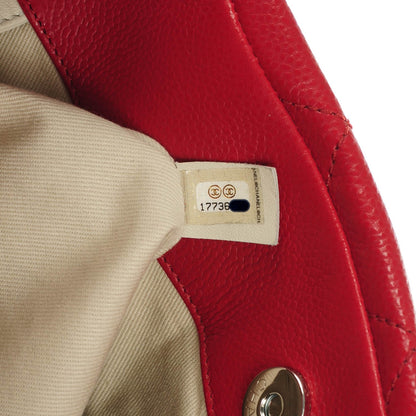 Chanel Soft Caviar Large Timeless CC Shopping Tote Red 7 of 7
