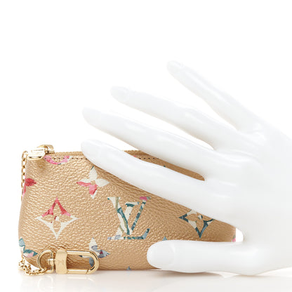 Louis Vuitton Metallic Monogram LV Garden Key Pouch Gold 2 of 7